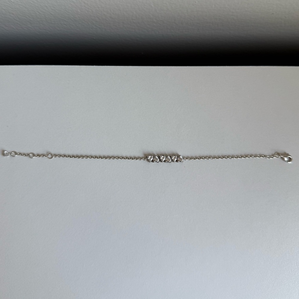 Pandora Silver Chain Bracelet with Intricate Heart Design
